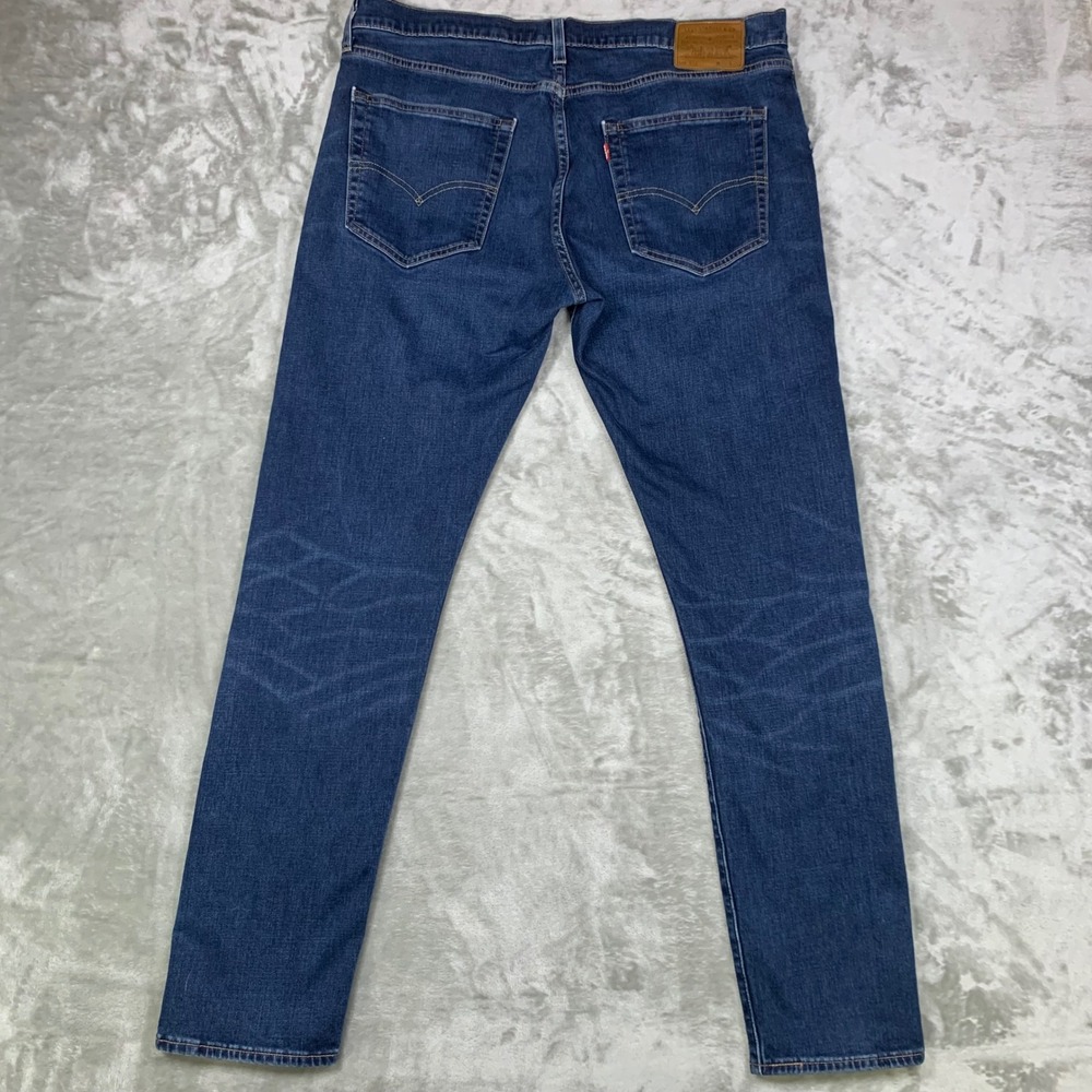Levis Premium 512 Slim Taper Jeans Performance Men 36x34 Big E Modern Distressed